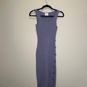 Hippie Rose Dusty Blue Bodycon Midi Dress